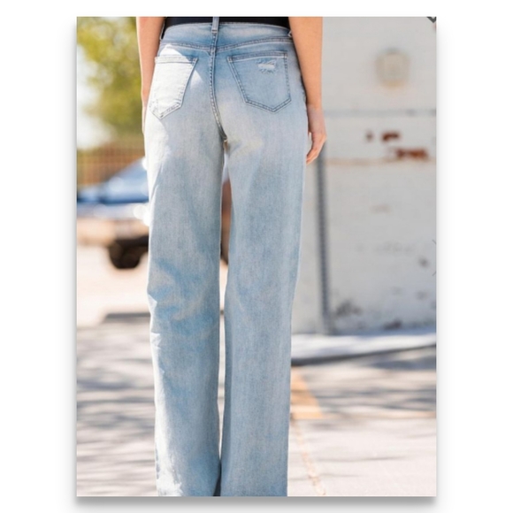 Willow & Root Wide Leg High Rise Stretch Jean - Picture 3 of 7